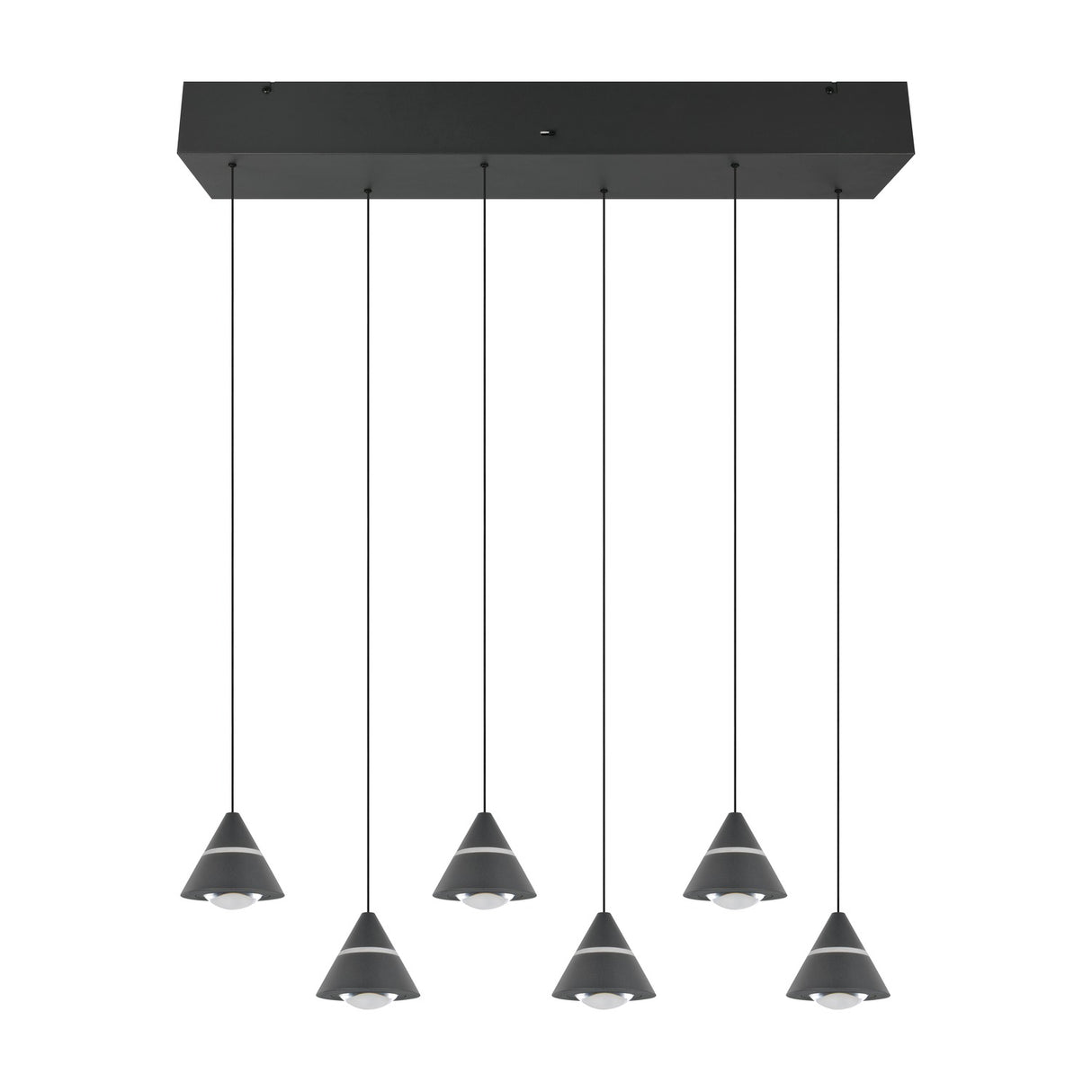 Romeo 6 Light LED Chandelier – Matt Black