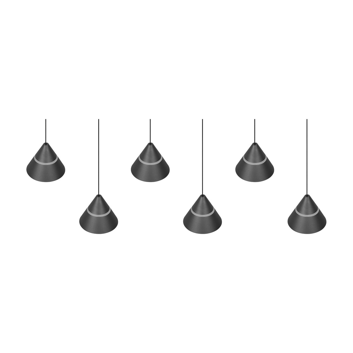 Romeo 6 Light LED Chandelier – Matt Black