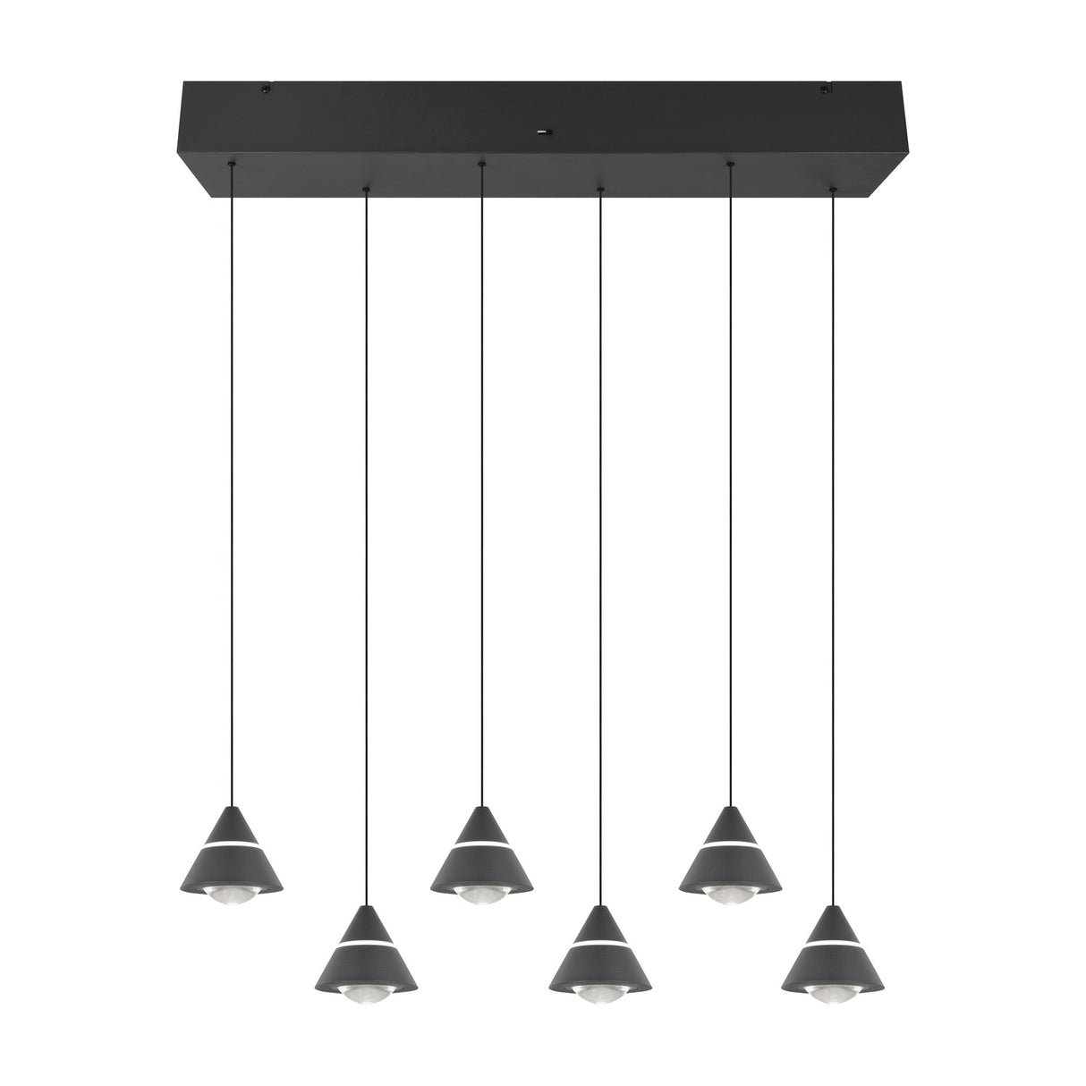 Romeo 6 Light LED Chandelier – Matt Black