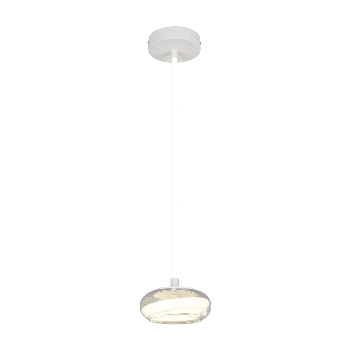 Tarsia LED Globe 21cm Pendant – Matt White