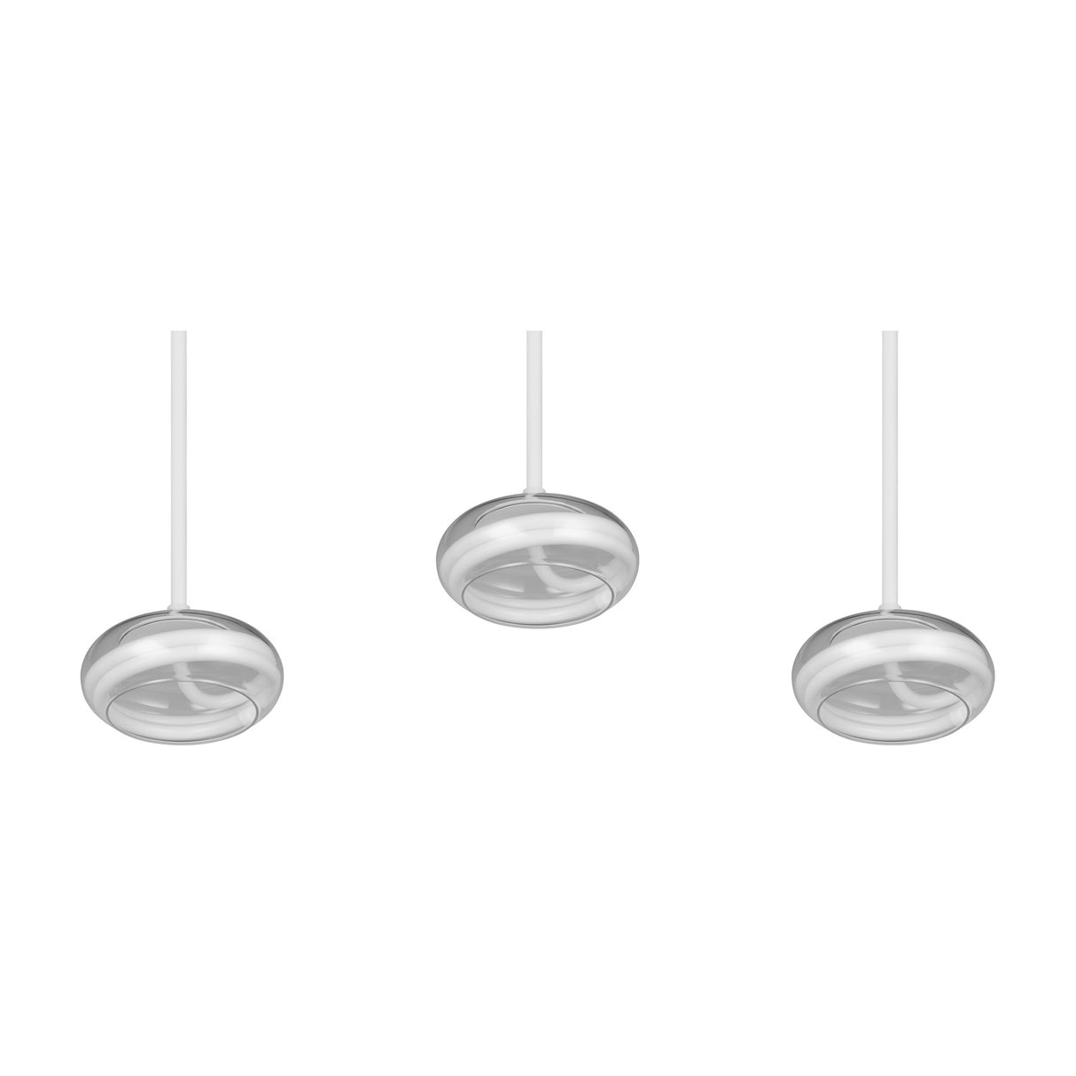 Tarsia 3 Light LED Glass Chandelier – Matt White