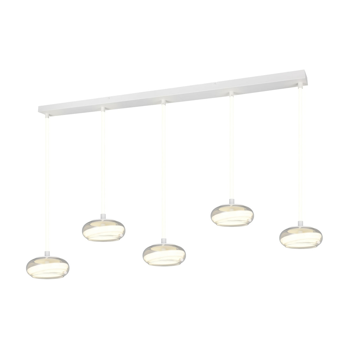 Tarsia 5 Light LED Glass Chandelier – Matt White