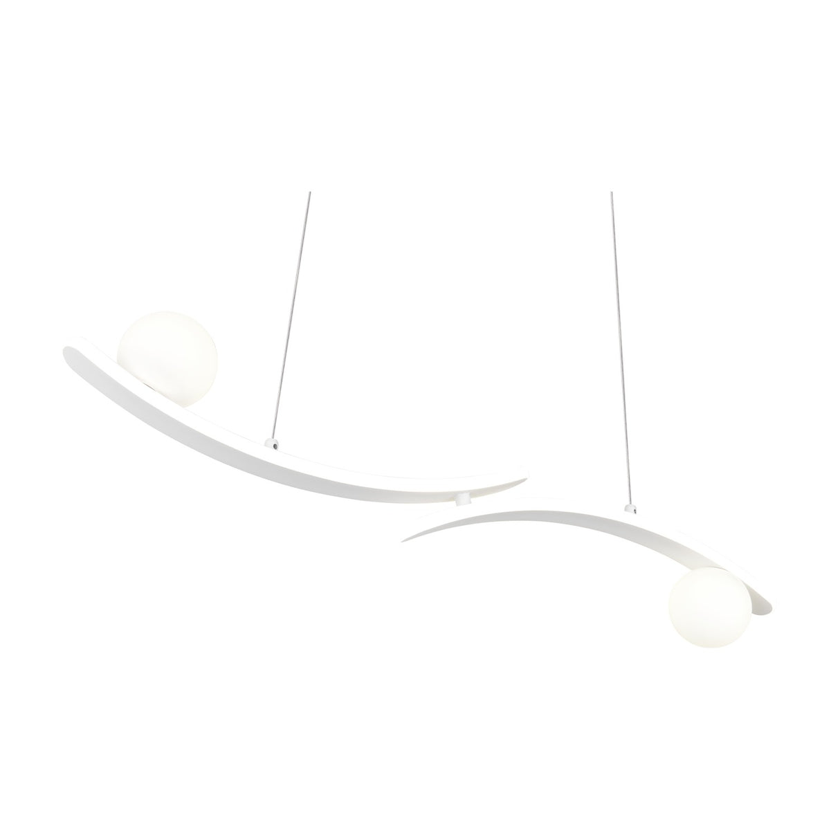 Napoli 2 Light LED Globe Chandelier – Matt White