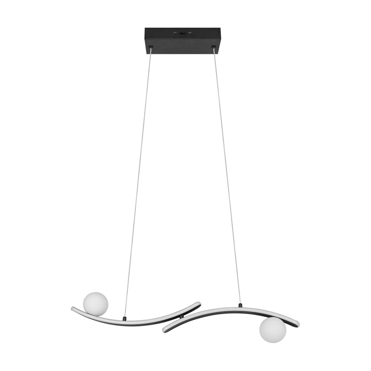 Napoli 2 Light LED Globe Chandelier – Matt Black