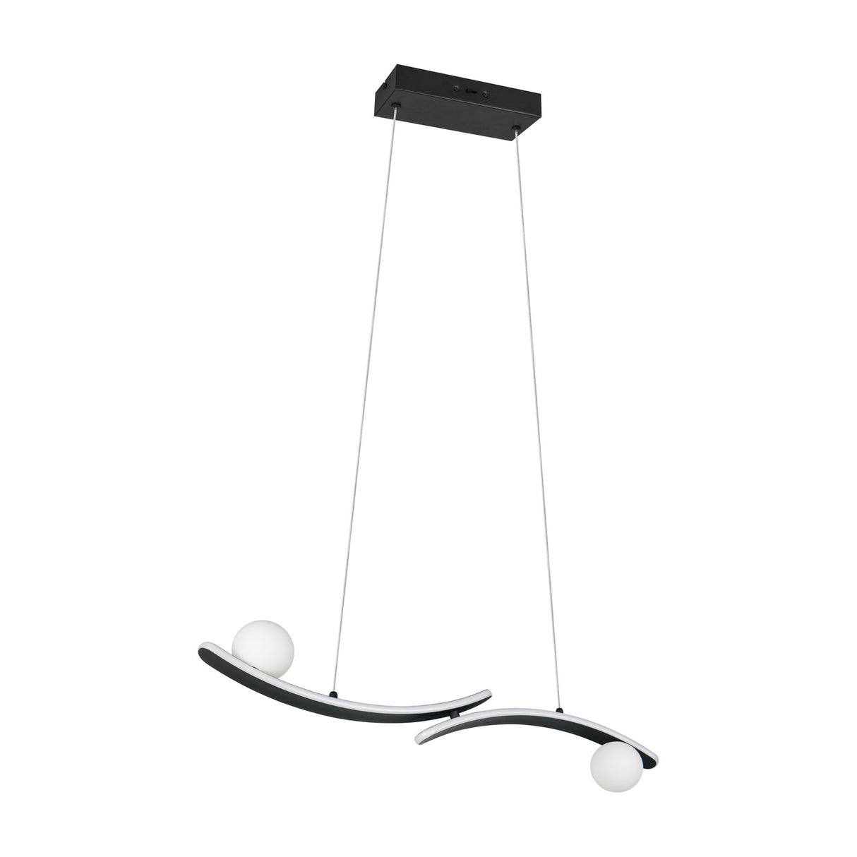 Napoli 2 Light LED Globe Chandelier – Matt Black