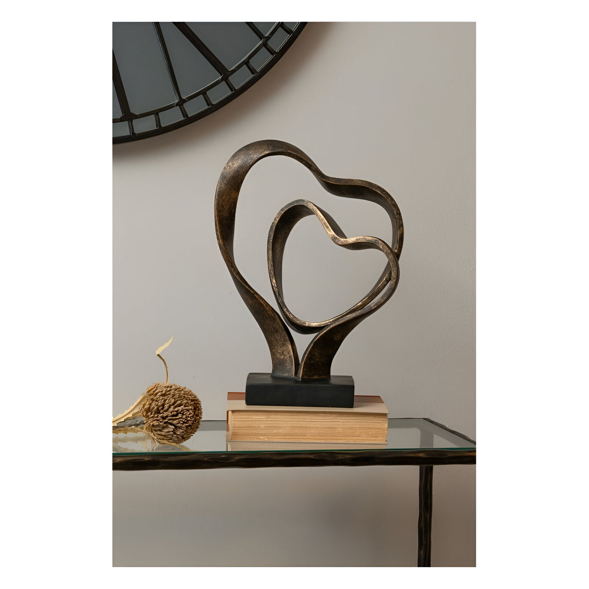Double Heart Figurine - 36.4cm