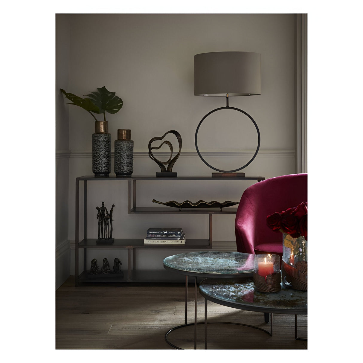 Double Heart Figurine - 36.4cm