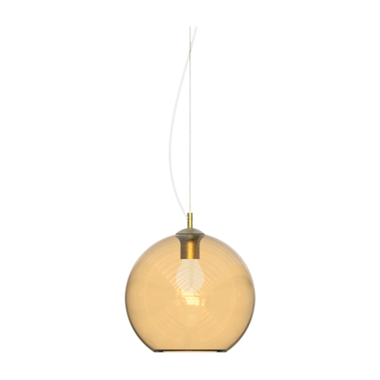 Nemo Globe Pendant Light 300mm - Chrome & Amber Glass