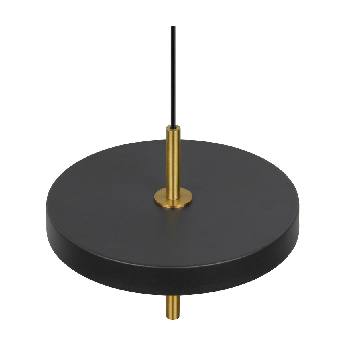 Keaton LED Disc Chandelier – Black & Gold