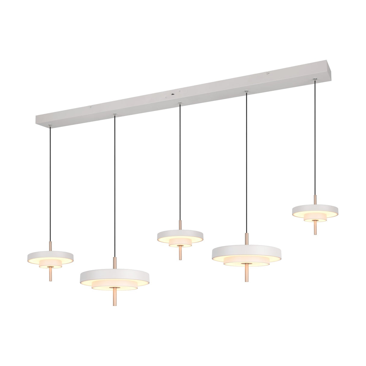 Keaton 140cm LED Glass Pendant – Warm Grey