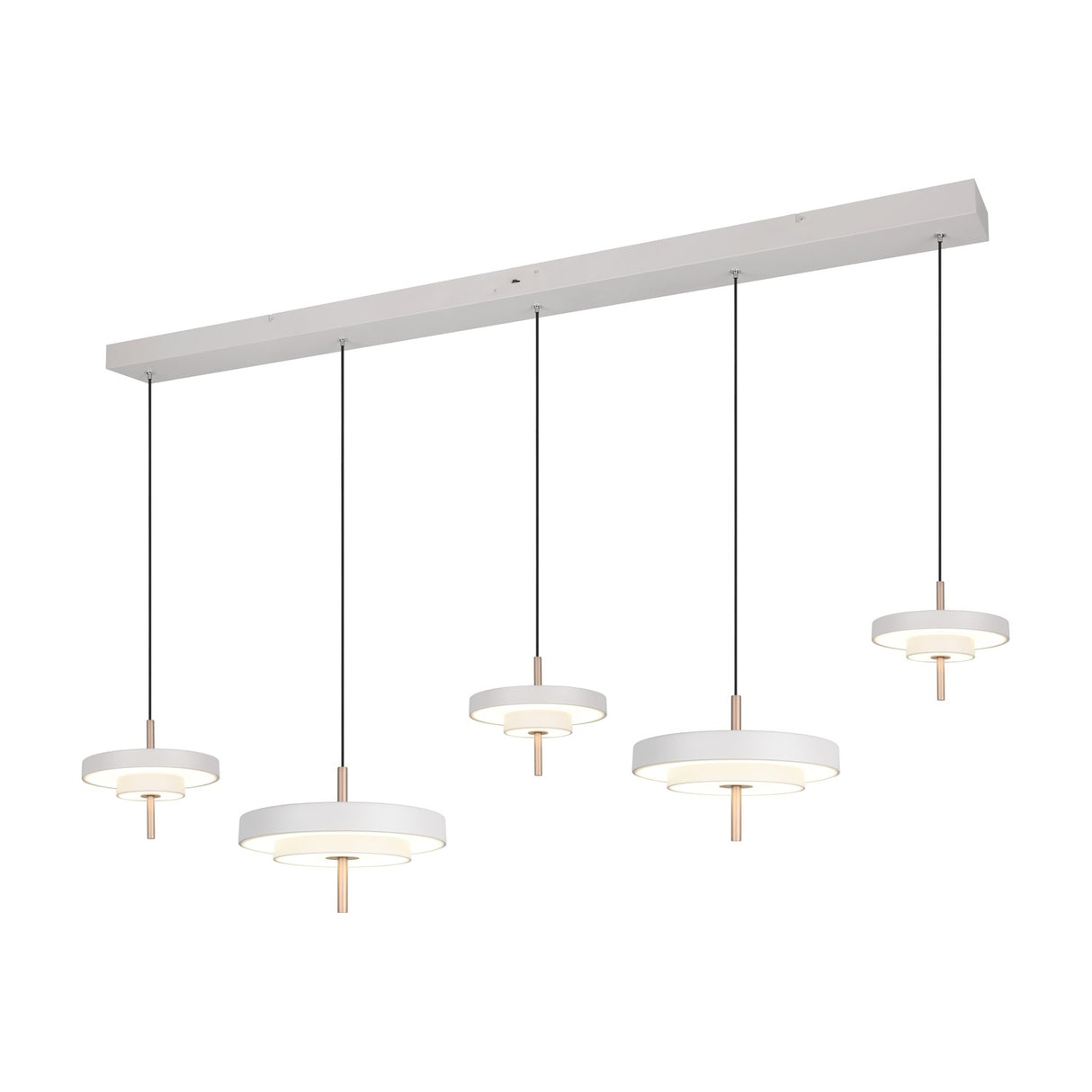 Keaton 140cm LED Glass Pendant – Warm Grey