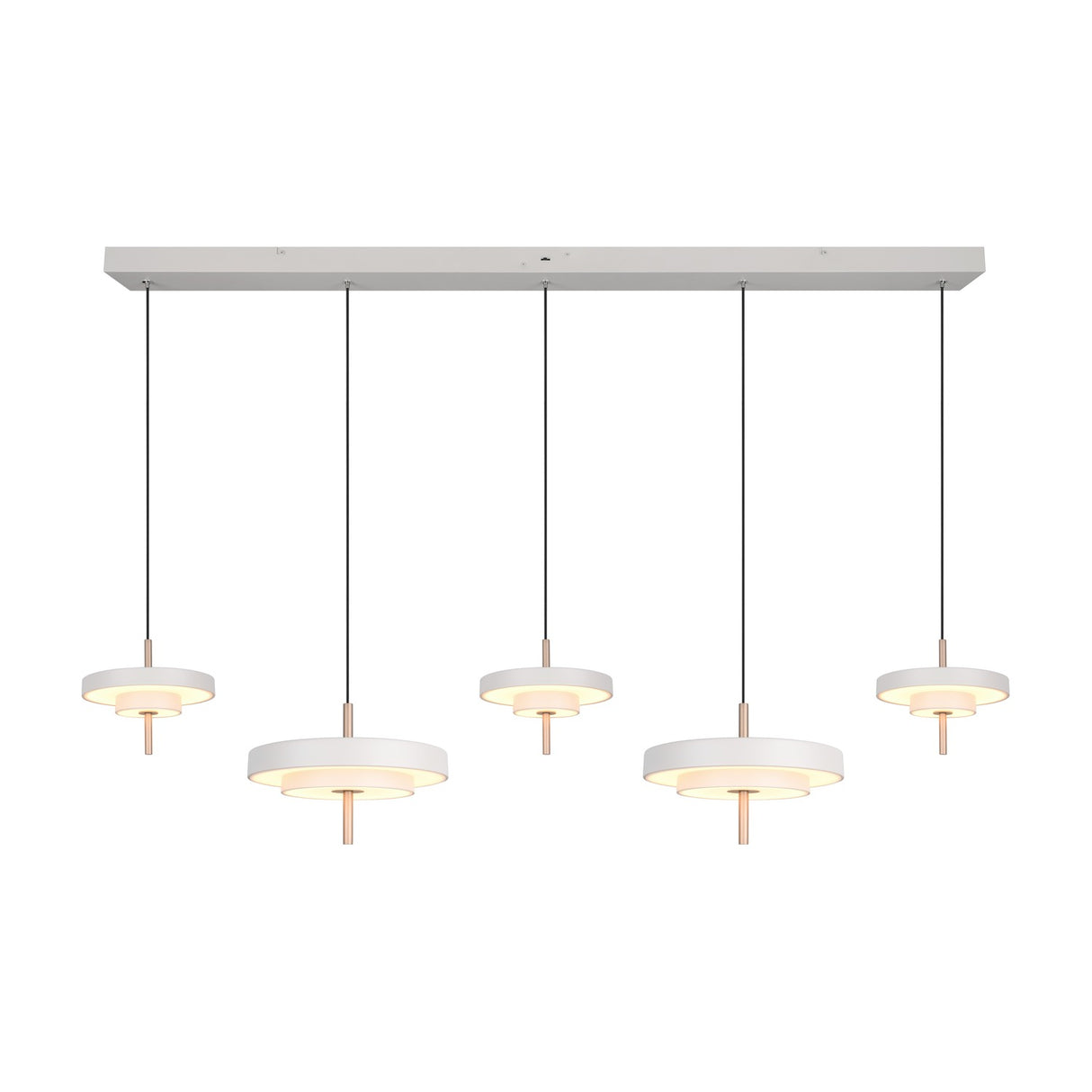 Keaton 140cm LED Glass Pendant – Warm Grey
