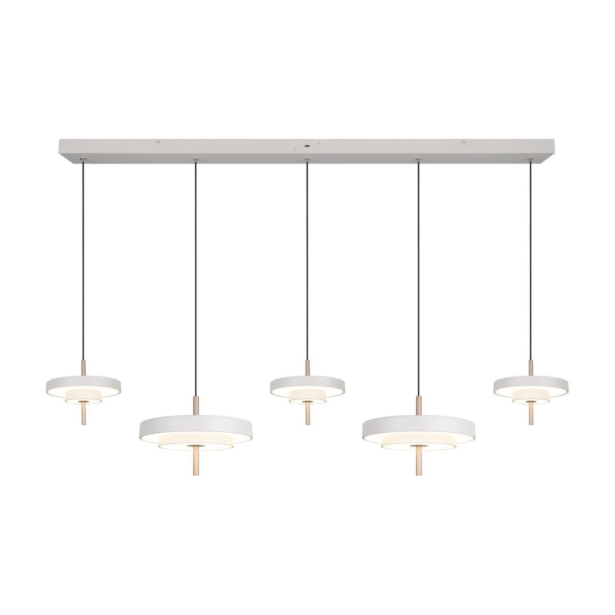 Keaton 140cm LED Glass Pendant – Warm Grey