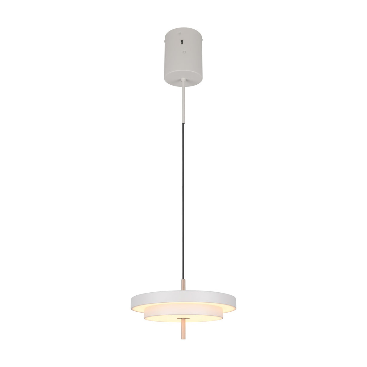 Keaton 40cm LED Glass Chandelier – Warm Grey