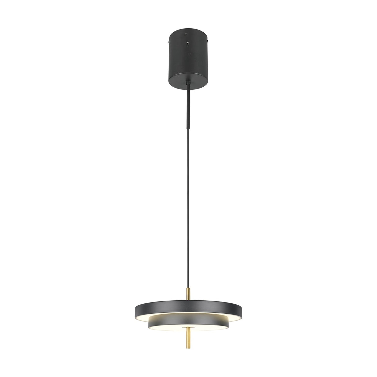 Keaton 40cm LED Glass Chandelier – Black & Gold