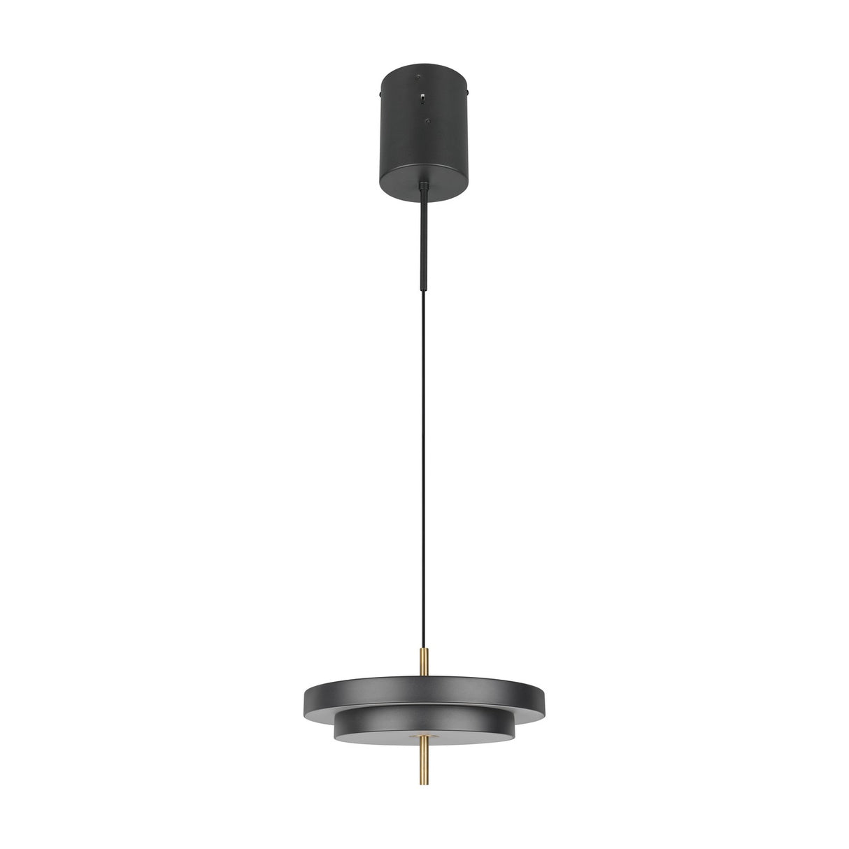 Keaton 40cm LED Glass Chandelier – Black & Gold