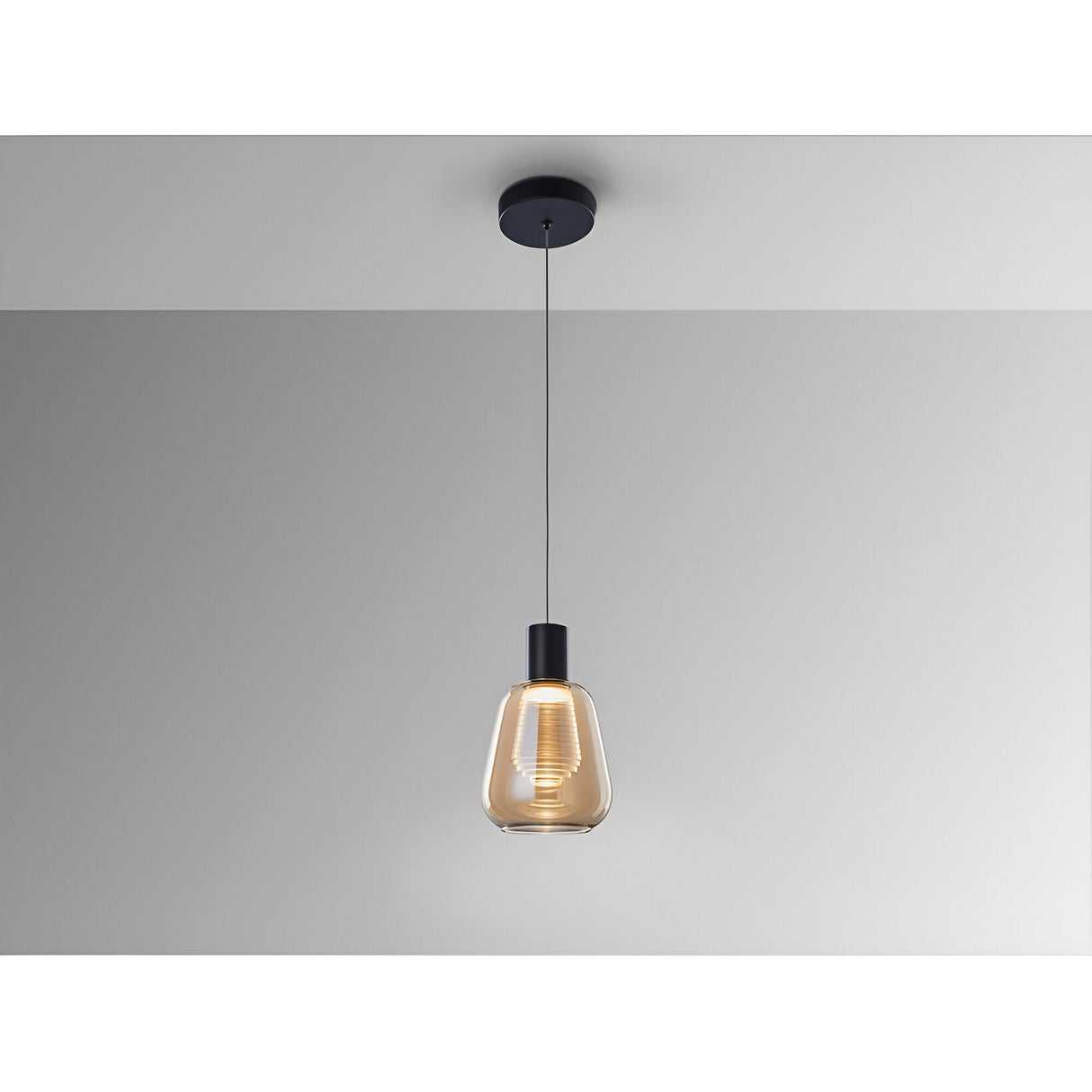 Carisa LED Glass Pendant Light - Amber