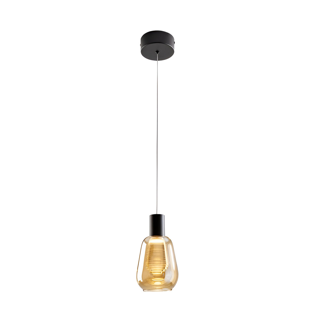 Carisa LED Glass Pendant Light - Amber