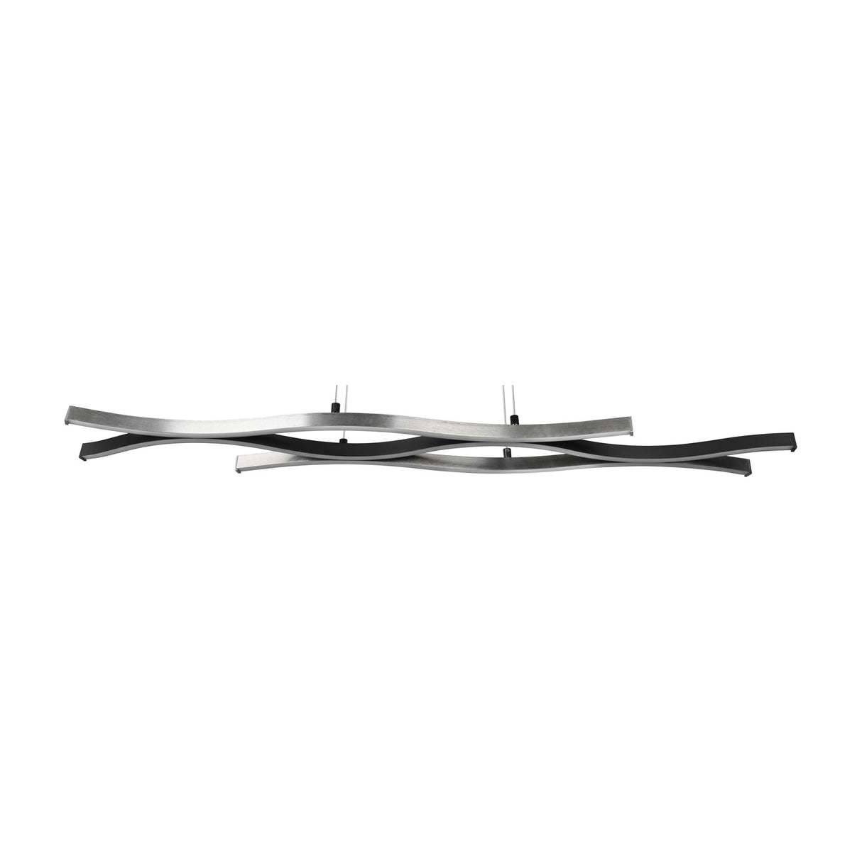Blaze 2 Light LED Linear Chandelier – Brushed Aluminium