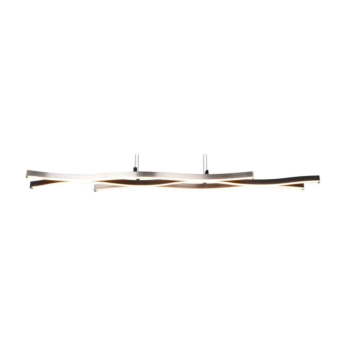 Blaze 2 Light LED Linear Chandelier – Brushed Aluminium