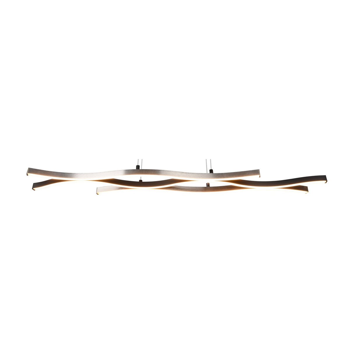 Blaze 2 Light LED Linear Chandelier – Brushed Aluminium