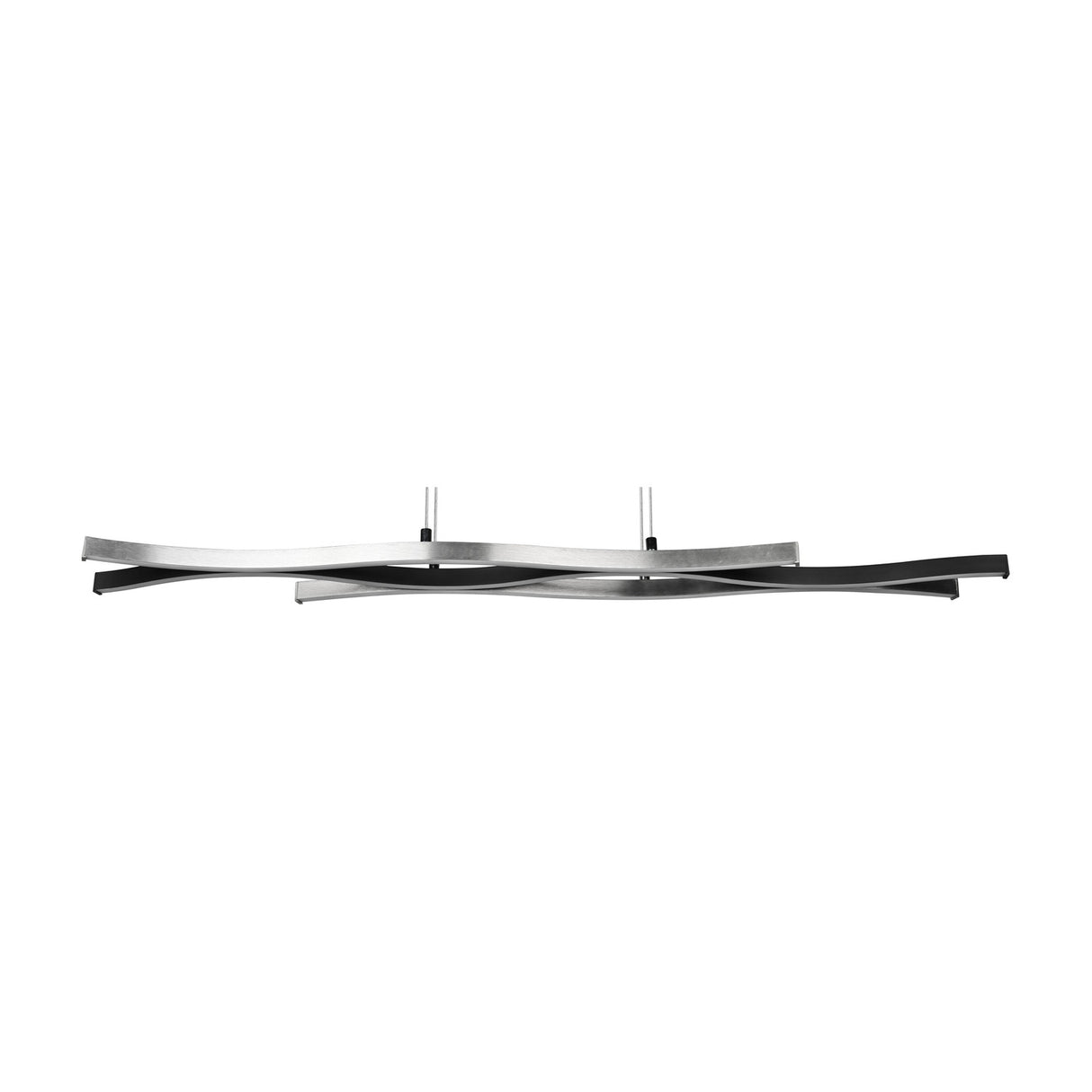 Blaze 2 Light LED Linear Chandelier – Brushed Aluminium