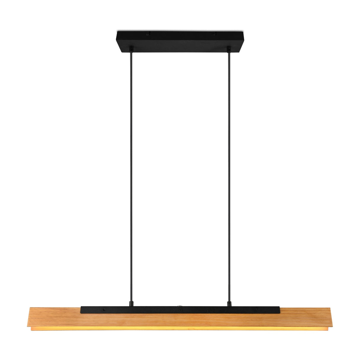 Kerala LED Wooden Pendant – Matt Black