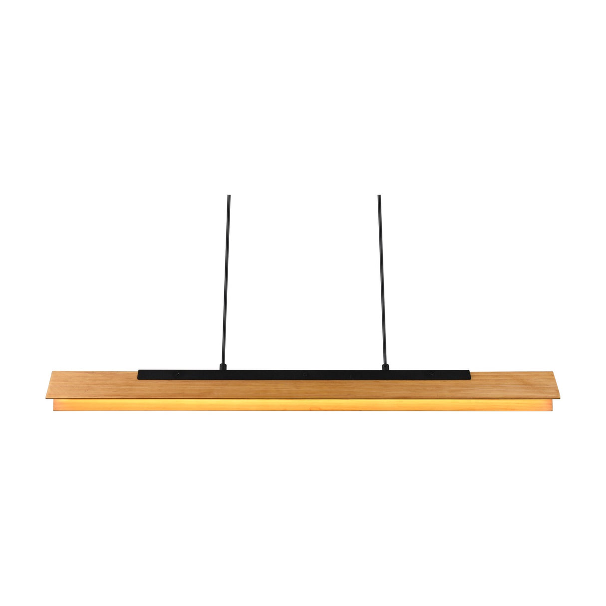 Kerala LED Wooden Pendant – Matt Black
