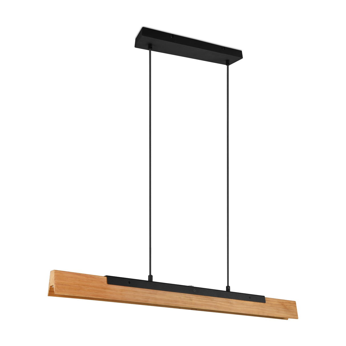 Kerala LED Wooden Pendant – Matt Black