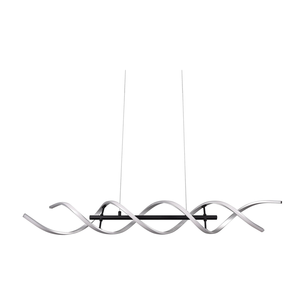 Sequence LED Spiral Chandelier – Brushed Aluminium