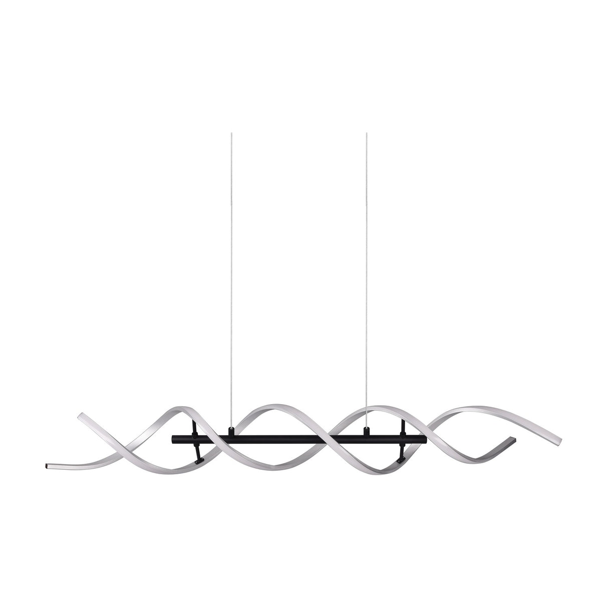 Sequence LED Spiral Chandelier – Brushed Aluminium