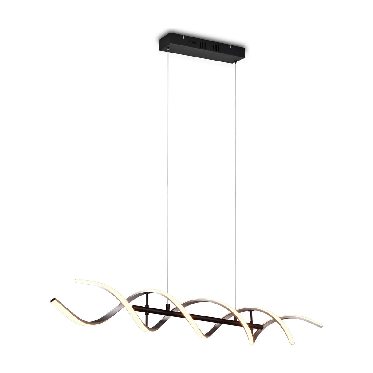 Sequence LED Spiral Chandelier – Brushed Aluminium