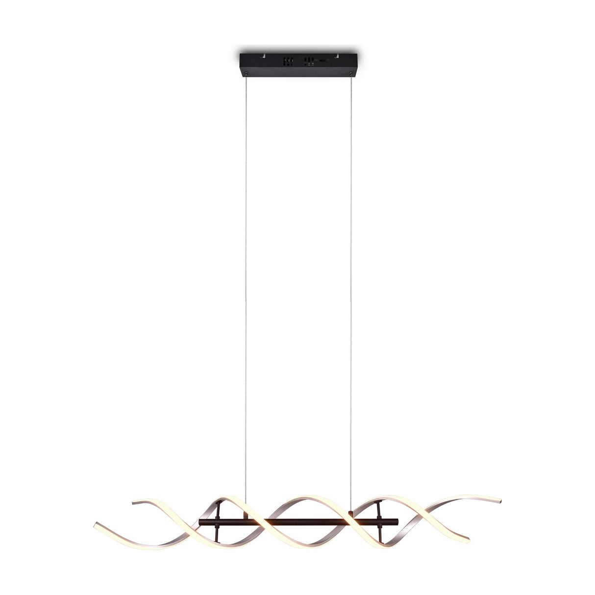 Sequence LED Spiral Chandelier – Brushed Aluminium