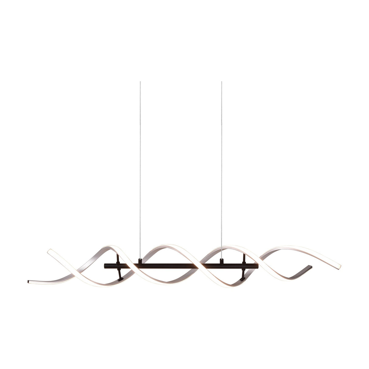 Sequence LED Spiral Chandelier – Brushed Aluminium