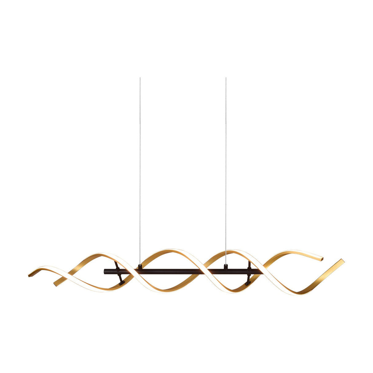 Sequence LED Spiral Chandelier – Gold