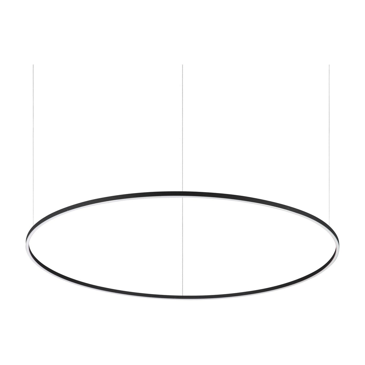 Oracle Slim Round Pendant Light 1500mm 2700K - Black