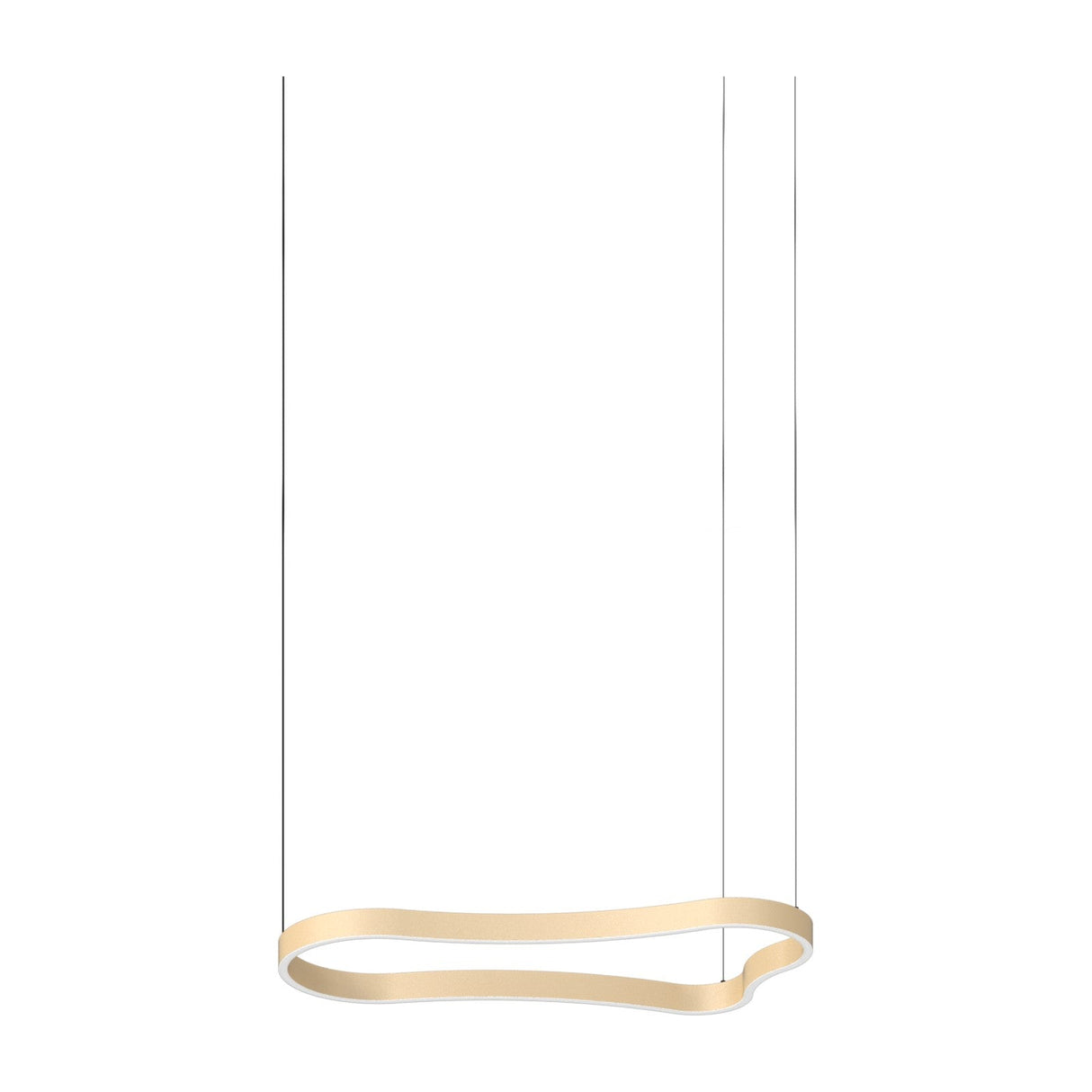 Waves Round Pendant Light - Matt Gold