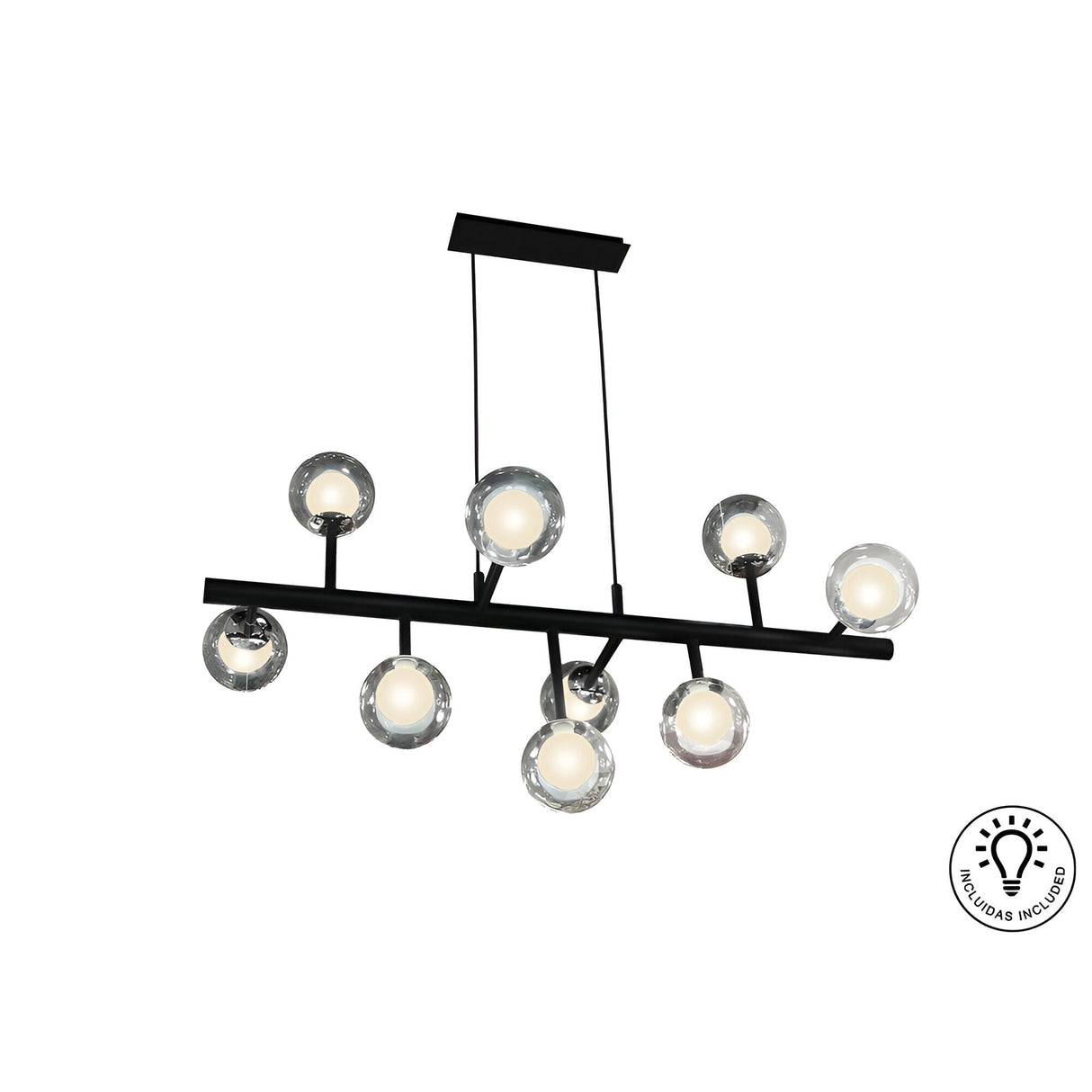 Altais 9 Light Linear Suspension - Black