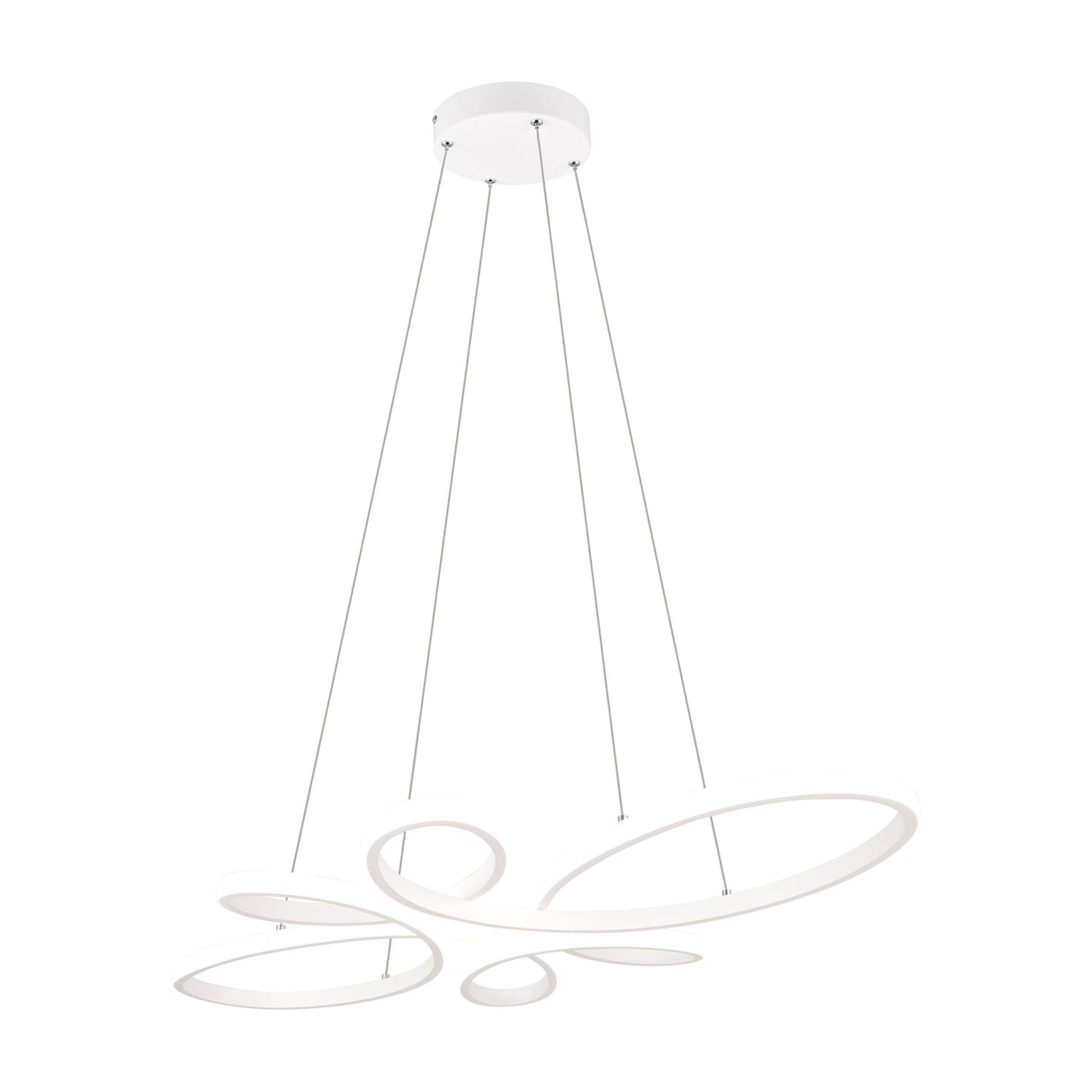 Fly LED Spiral Chandelier – Matt White