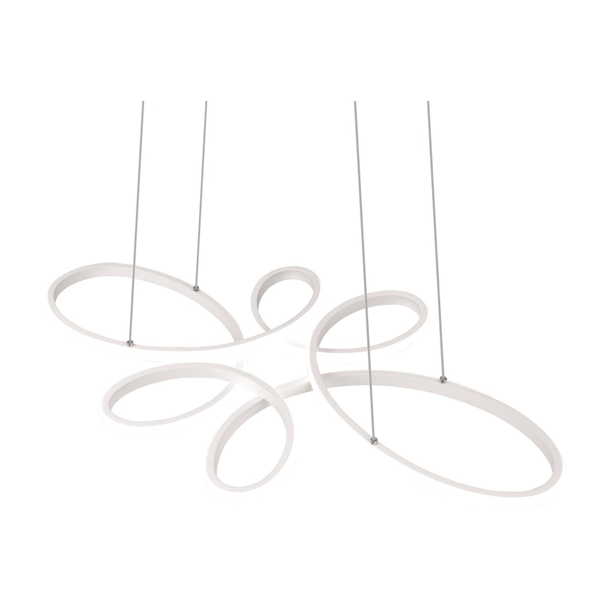 Fly LED Spiral Chandelier – Matt White