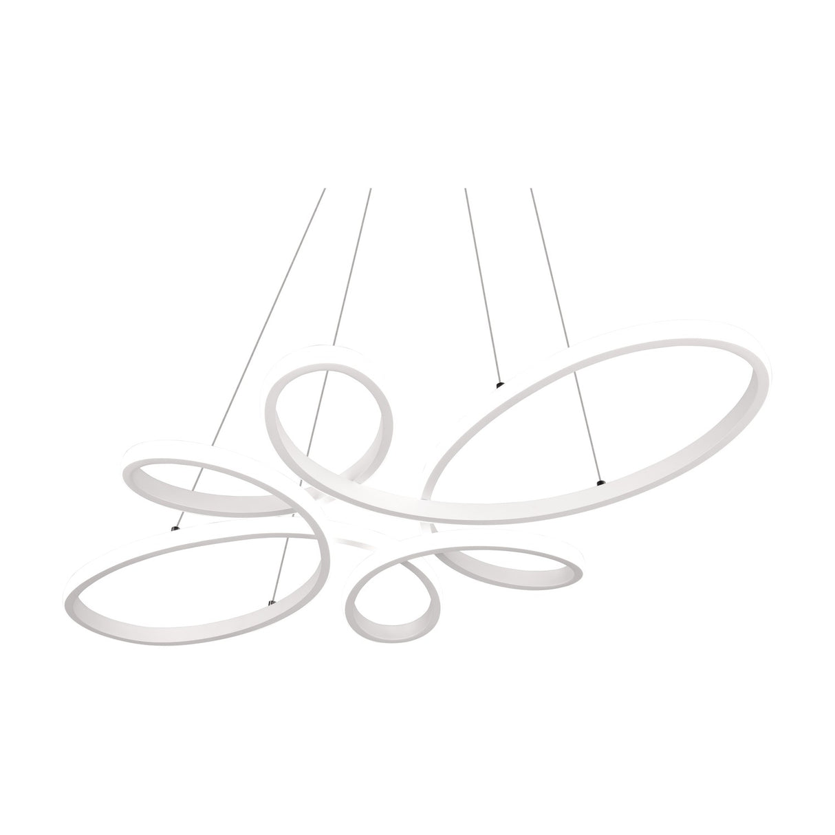 Fly LED Spiral Chandelier – Matt White