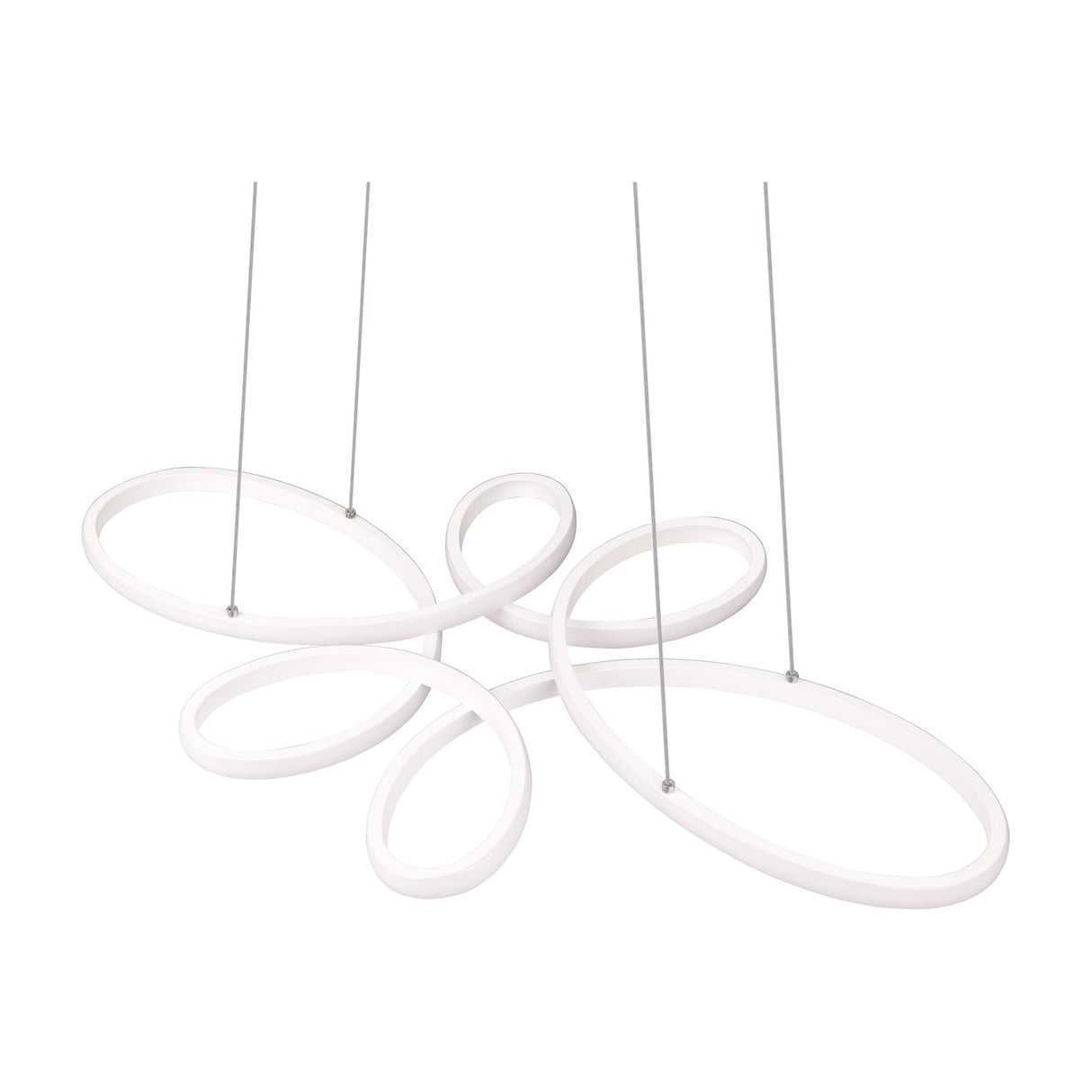 Fly LED Spiral Chandelier – Matt White
