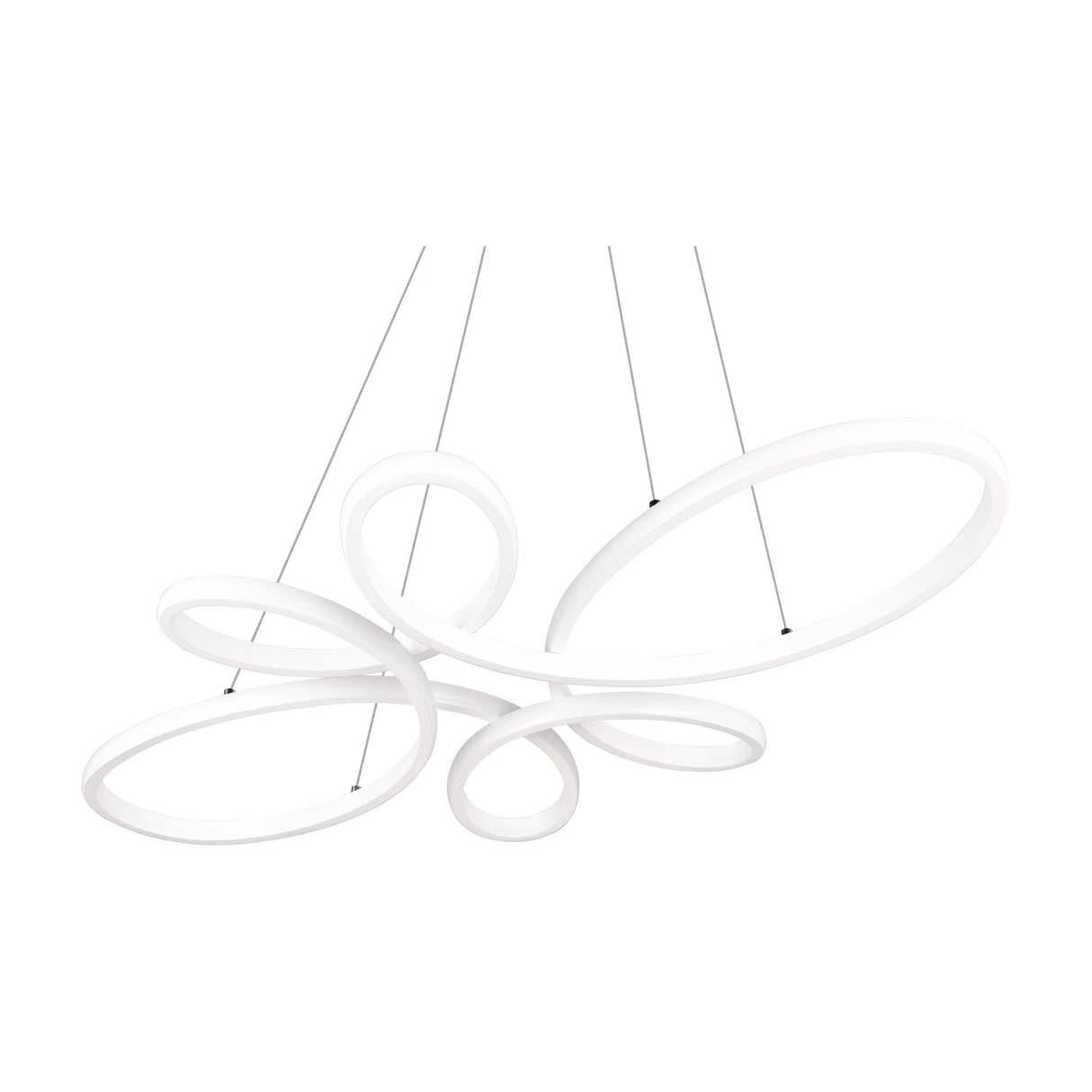 Fly LED Spiral Chandelier – Matt White