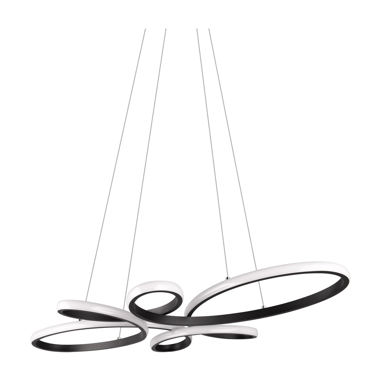 Fly LED Tube Chandelier – Matt Black