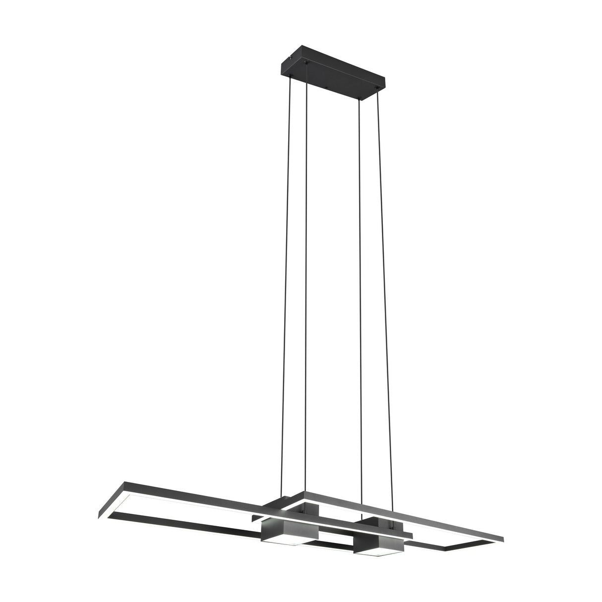 Albany 2 Light LED Up Down Chandelier – Matt Black