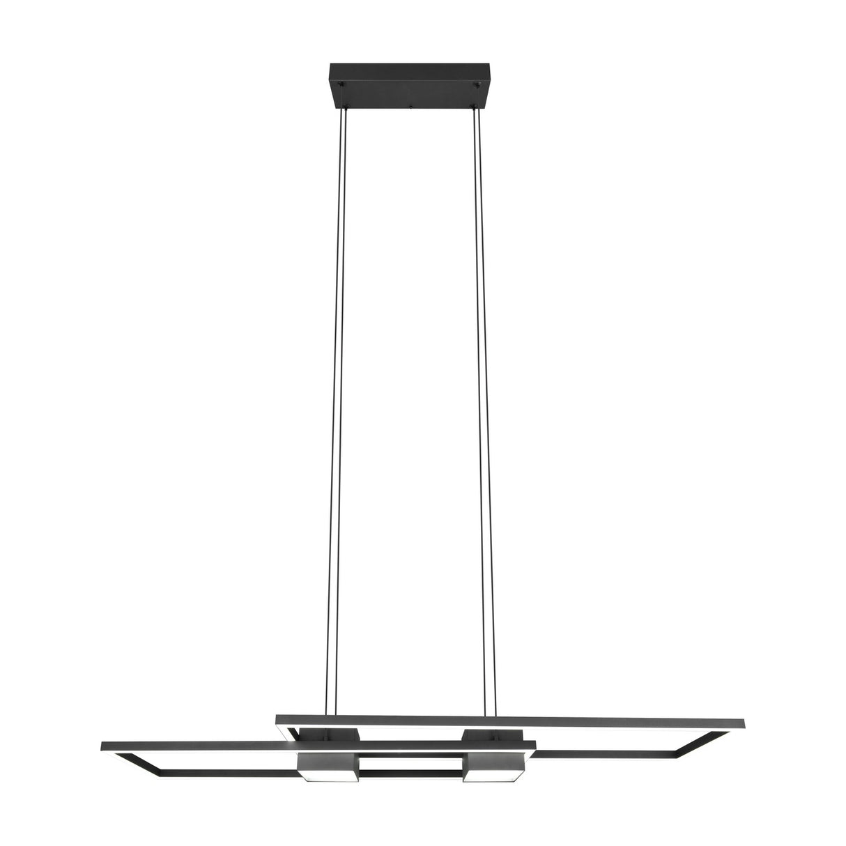Albany 2 Light LED Up Down Chandelier – Matt Black