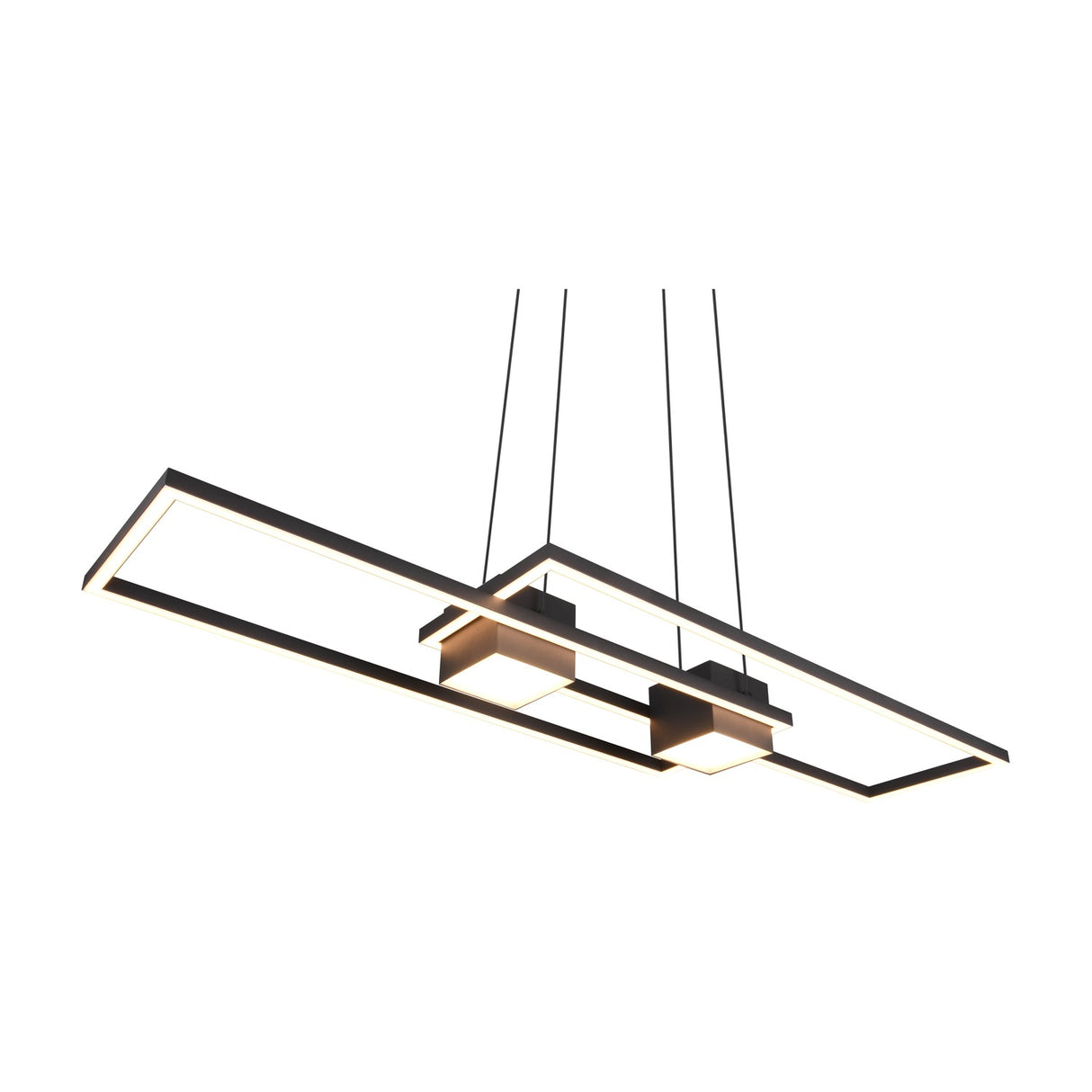 Albany 2 Light LED Up Down Chandelier – Matt Black