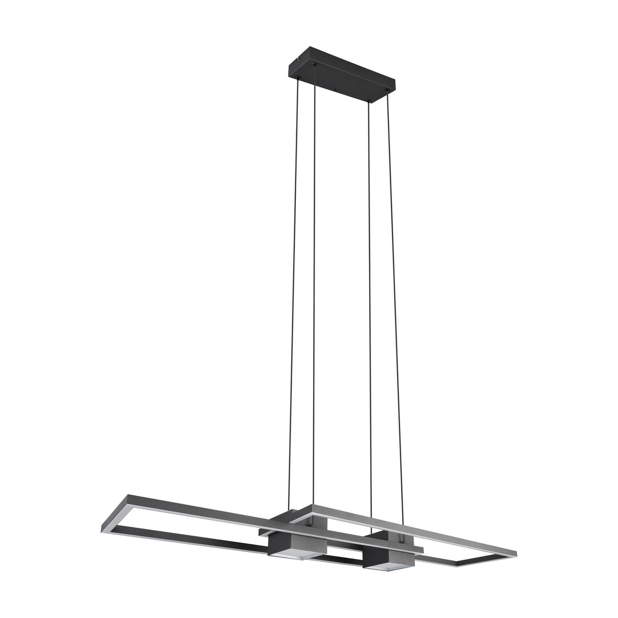 Albany 2 Light LED Up Down Chandelier – Matt Black