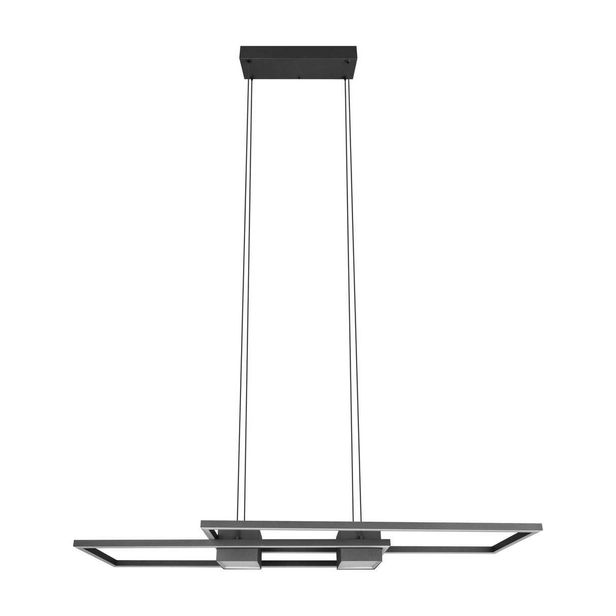 Albany 2 Light LED Up Down Chandelier – Matt Black