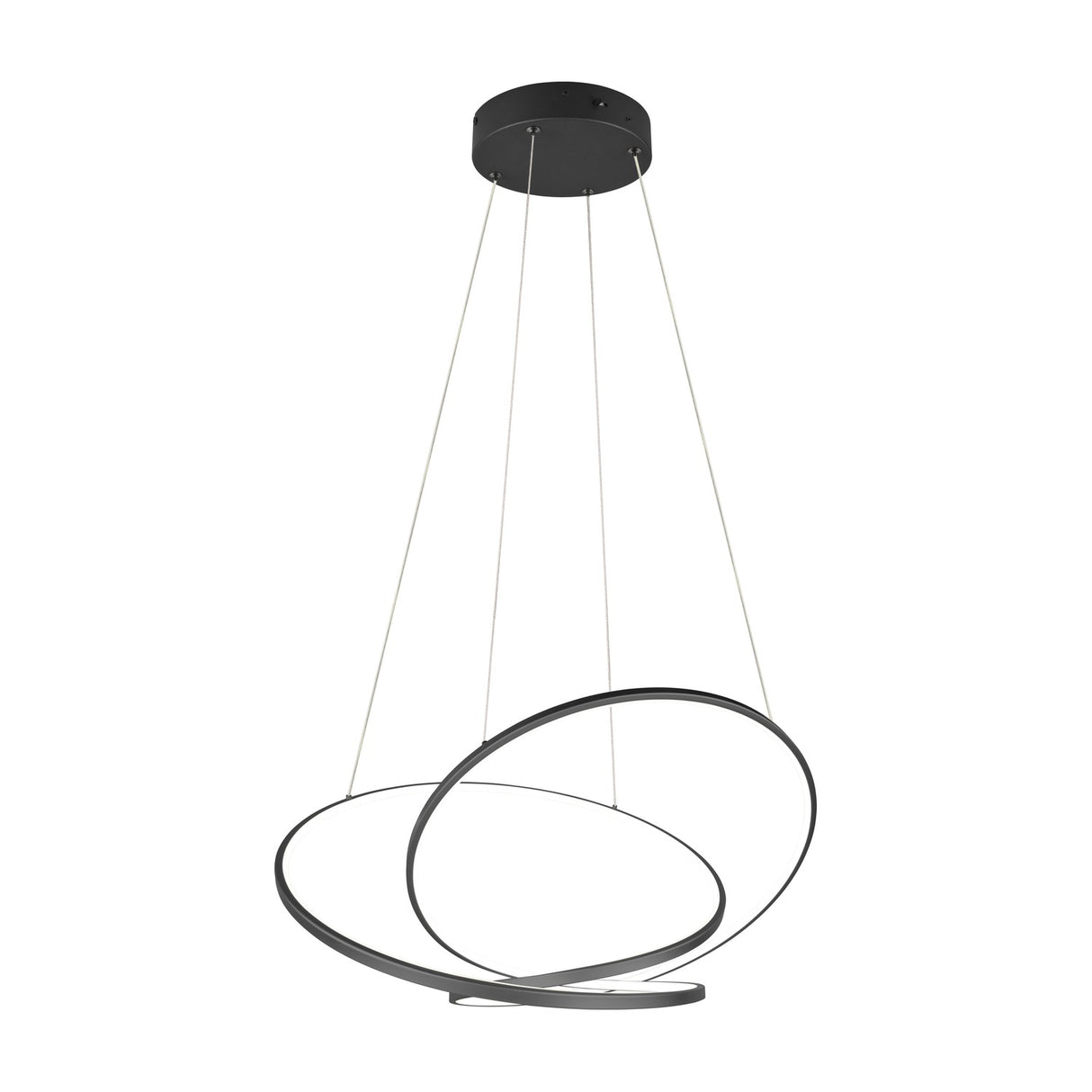 Darvin LED Ring 84cm Chandelier – Matt Black